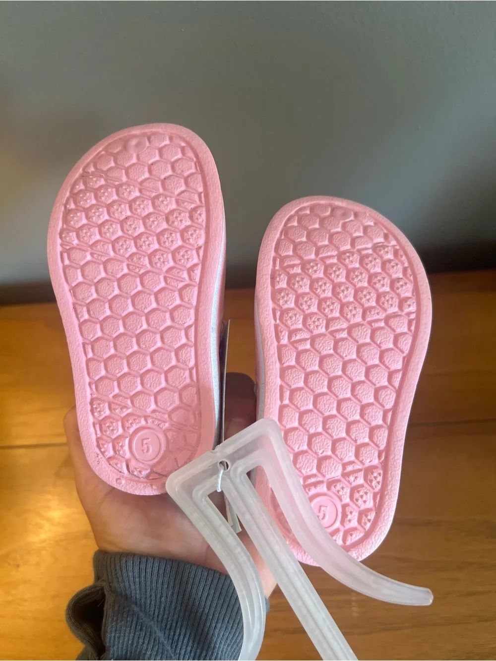 Cat & Jack Kids' Pink Slip‑On Water Shoes- size 5